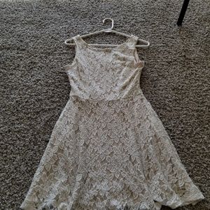 Cream and White lace dress